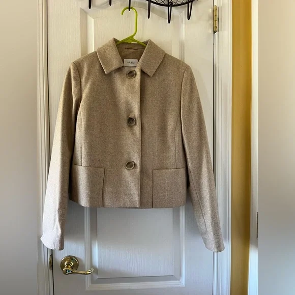Akris Punto Tan Wool Blend Women's Jacket - Picture 2 of 6